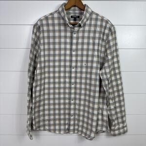Express Plaid Flannel Button Front Shirt Multicolor sz M